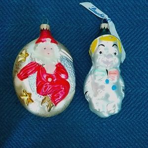 Lauscha Set of 2 Clown Ornaments
